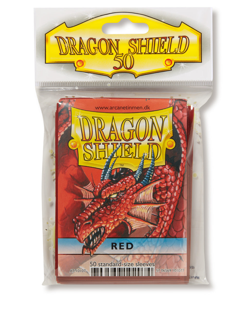 Dragon Shield: Standard 50ct Sleeves - Red (Classic) | Total Play