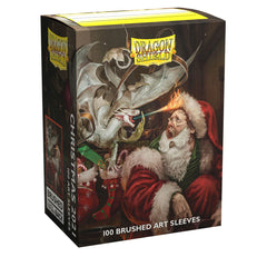 Dragon Shield: Standard 100ct Brushed Art Sleeves - Christmas Dragon (2021) | Total Play