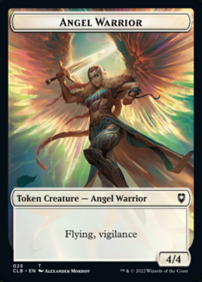 Kor Warrior // Angel Warrior Double-Sided Token [Commander Legends: Battle for Baldur's Gate Tokens] | Total Play