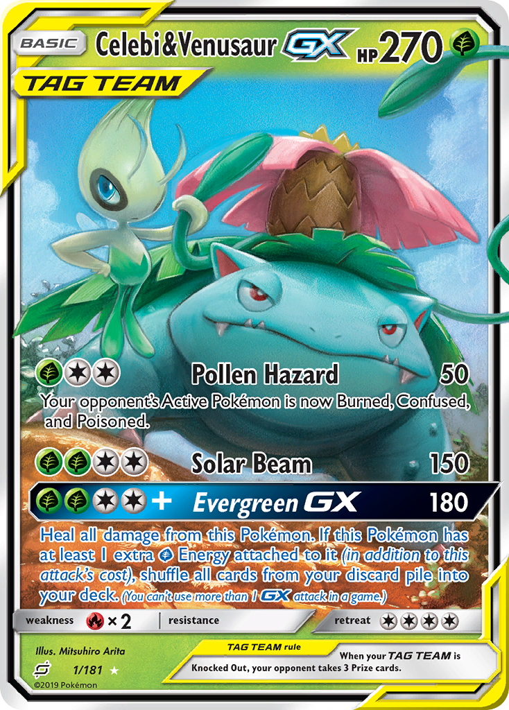 Celebi & Venusaur GX (1/181) [Sun & Moon: Team Up] | Total Play