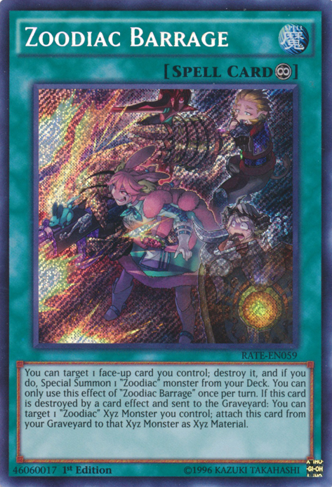 Zoodiac Barrage [RATE-EN059] Secret Rare | Total Play