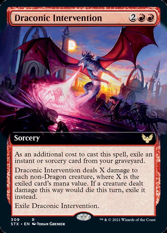 Draconic Intervention (Extended Art) [Strixhaven: School of Mages] | Total Play