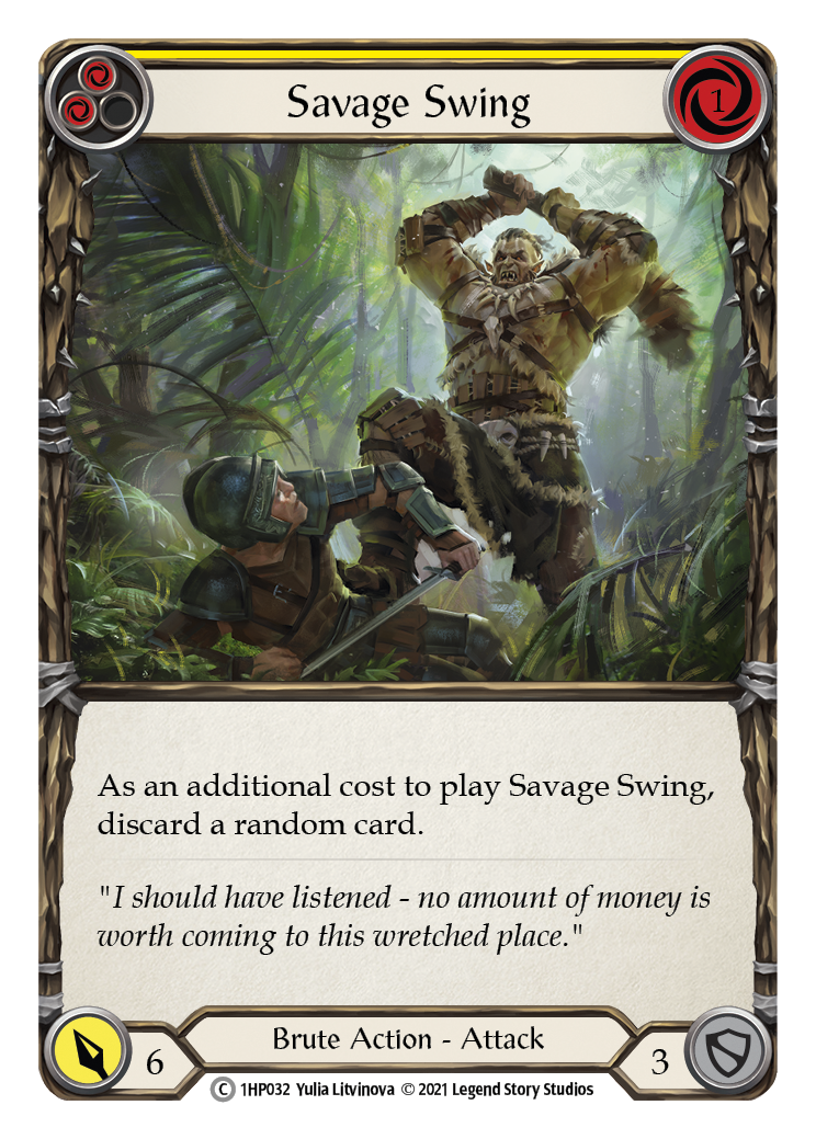 Savage Swing (Yellow) [1HP032] (History Pack 1) | Total Play