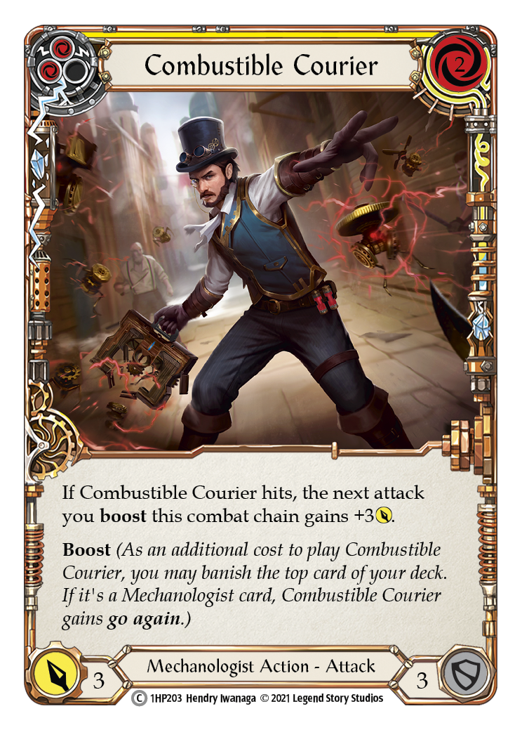 Combustible Courier (Yellow) [1HP203] (History Pack 1) | Total Play