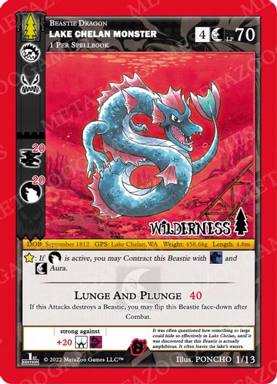 Lake Chelan Monster [Cryptid Nation: Wilderness First Edition Release Event Deck] | Total Play