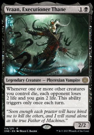 Vraan, Executioner Thane (Promo Pack) [Phyrexia: All Will Be One Promos] | Total Play