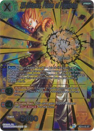 SS Gotenks, Fusion of Friendship (Gold Stamped / Starter Deck - Saiyan Wonder) (SD14-02) [Rise of the Unison Warrior] | Total Play