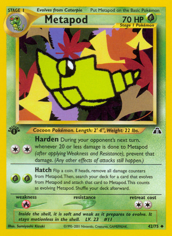 Metapod (42/75) [Neo Discovery 1st Edition] | Total Play