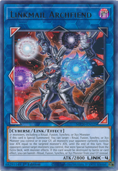 Linkmail Archfiend [MP20-EN125] Rare | Total Play