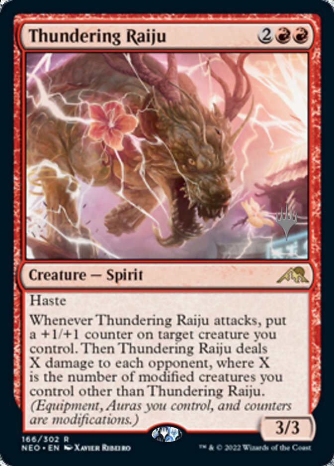 Thundering Raiju (Promo Pack) [Kamigawa: Neon Dynasty Promos] | Total Play