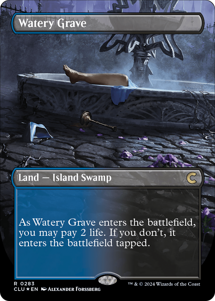Watery Grave (Borderless) [Ravnica: Clue Edition] | Total Play