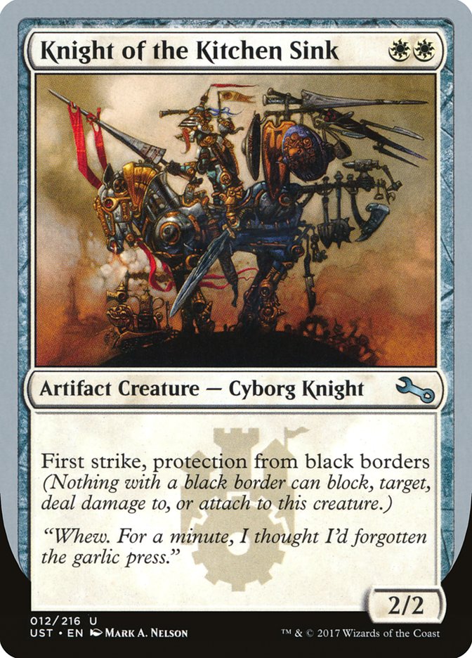 Knight of the Kitchen Sink ("protection from black border") [Unstable] | Total Play