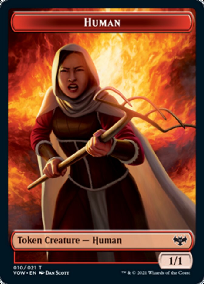Copy // Human (010) Double-Sided Token [Innistrad: Crimson Vow Tokens] | Total Play