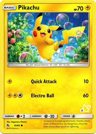 Pikachu (19/68) (Pikachu Stamp #2) [Battle Academy 2020] | Total Play