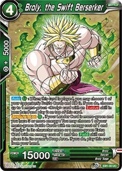 Broly, the Swift Berserker (EB1-30) [Battle Evolution Booster] | Total Play