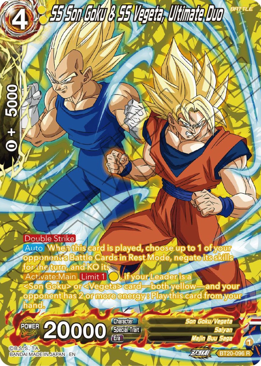 SS Son Goku & SS Vegeta, Ultimate Duo (Silver Foil) (BT20-096) [Power Absorbed] | Total Play