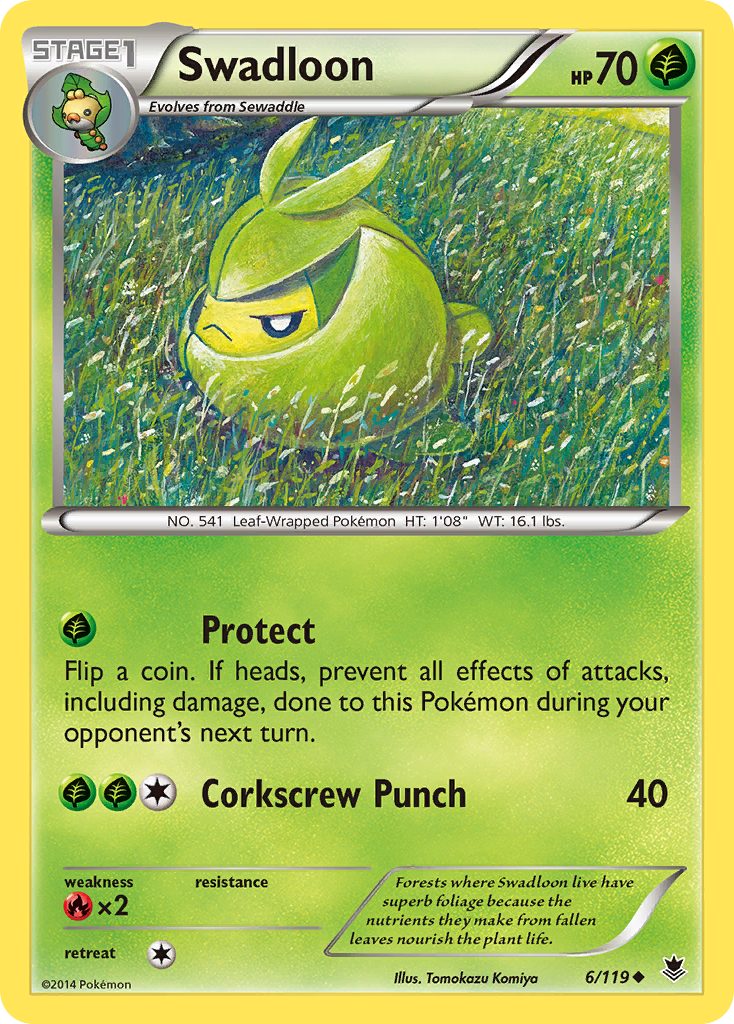 Swadloon (6/119) [XY: Phantom Forces] | Total Play