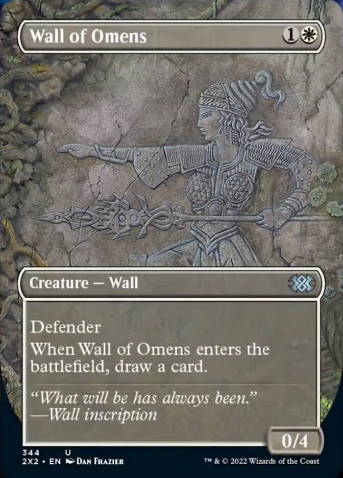 Wall of Omens (Borderless Alternate Art) [Double Masters 2022] | Total Play