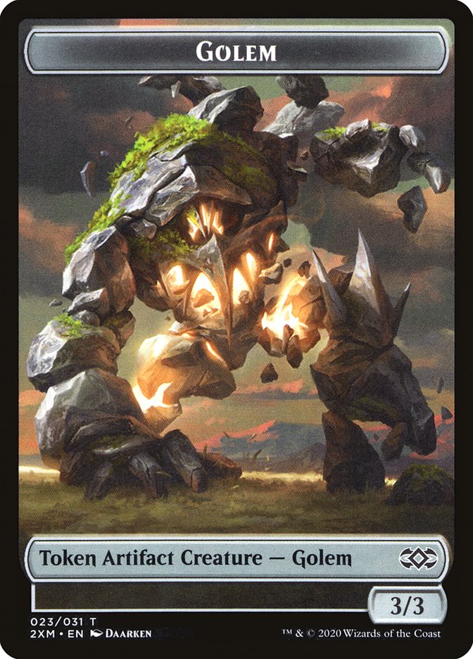 Ape // Golem Double-Sided Token [Double Masters Tokens] | Total Play