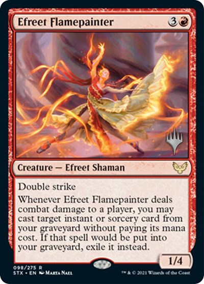 Efreet Flamepainter (Promo Pack) [Strixhaven: School of Mages Promos] | Total Play