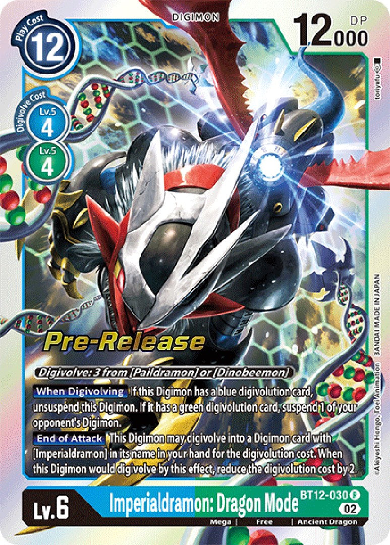 Imperialdramon: Dragon Mode [BT12-030] [Across Time Pre-Release Cards] | Total Play