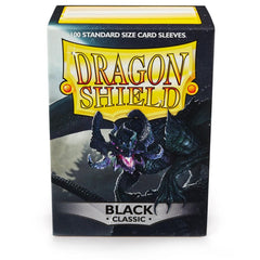 Dragon Shield: Standard 100ct Sleeves - Black (Classic) | Total Play