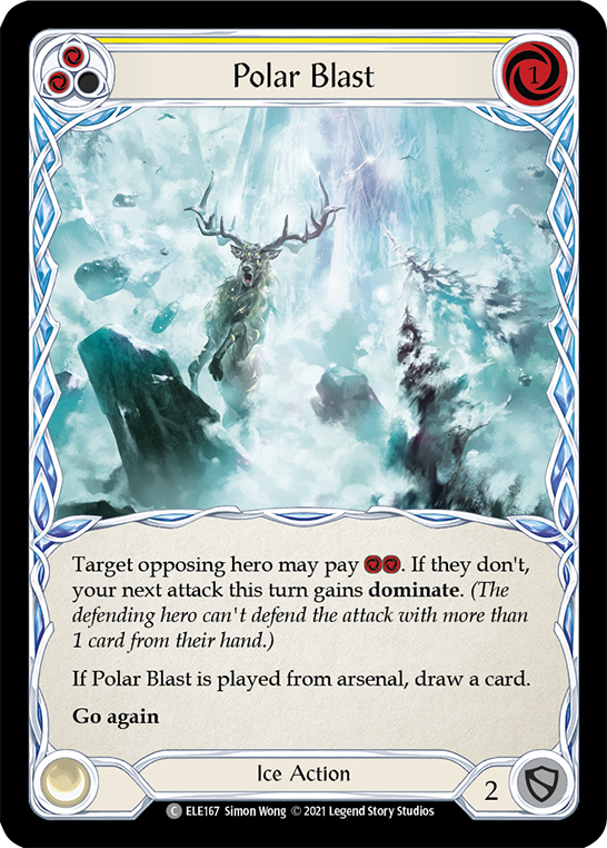 Polar Blast (Yellow) [ELE167] (Tales of Aria)  1st Edition Rainbow Foil | Total Play