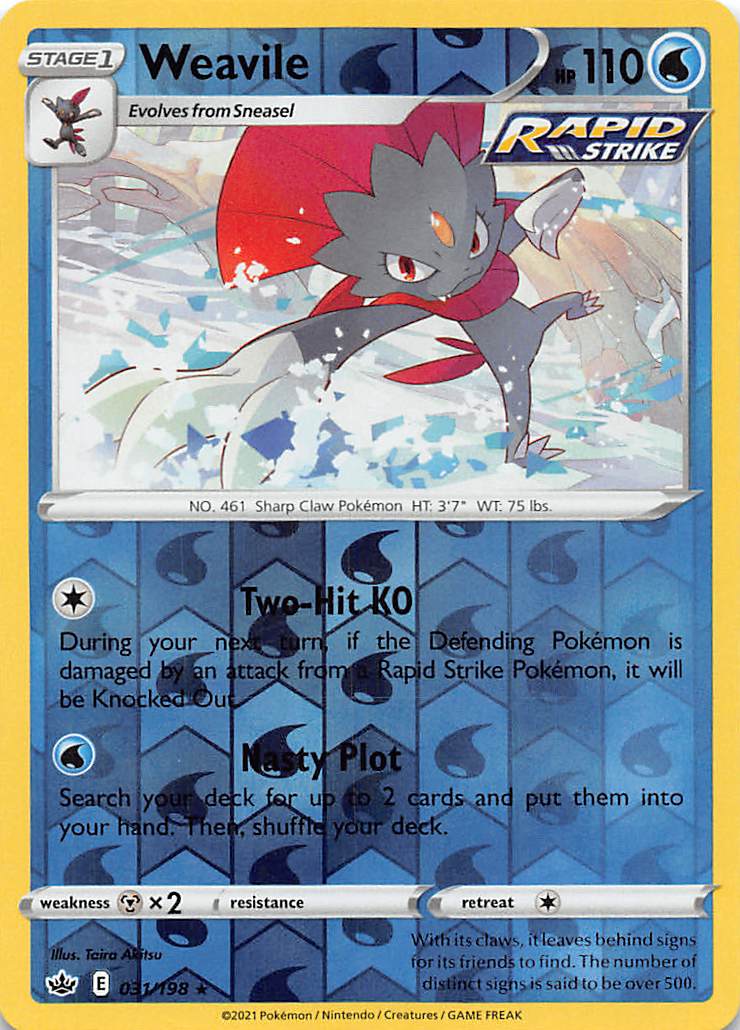 Weavile (031/198) [Sword & Shield: Chilling Reign] | Total Play