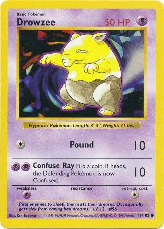 Drowzee (49/102) [Base Set Shadowless Unlimited] | Total Play