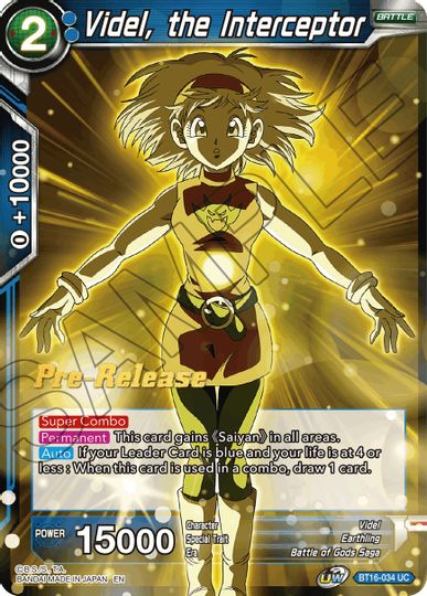 Videl, the Interceptor (BT16-034) [Realm of the Gods Prerelease Promos] | Total Play