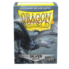 Dragon Shield: Standard 100ct Sleeves - Silver (Non-Glare Matte) | Total Play