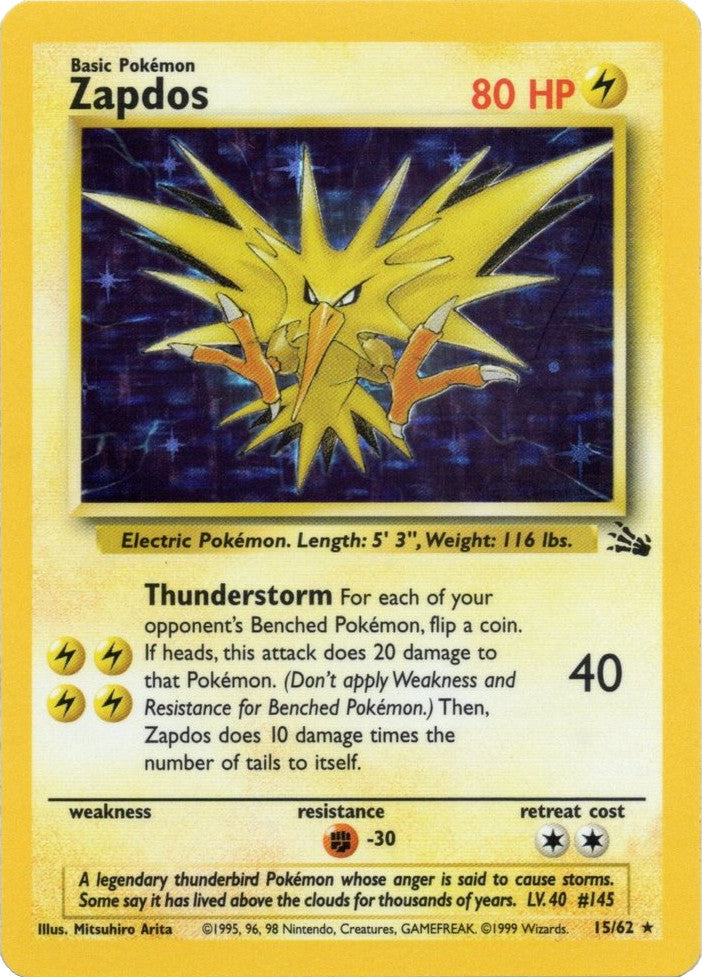 Zapdos (15/62) [Fossil Unlimited] | Total Play