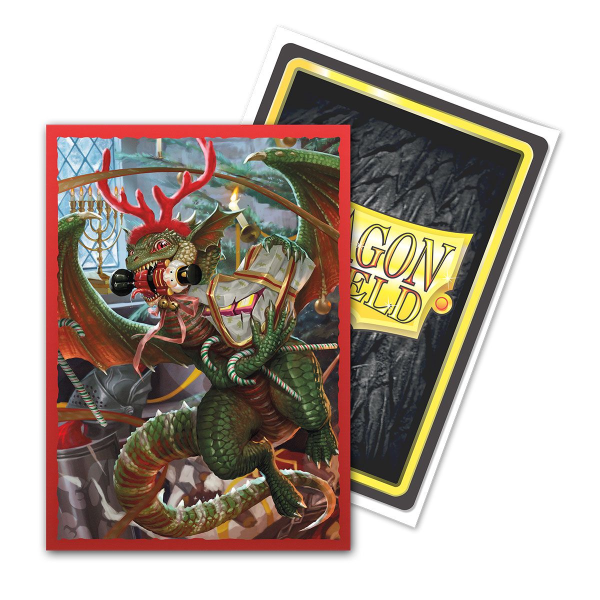 Dragon Shield: Standard 100ct Brushed Art Sleeves - Christmas Dragon (2020) | Total Play