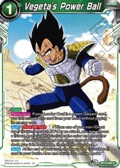 Vegeta's Power Ball (BT15-090) [Saiyan Showdown] | Total Play