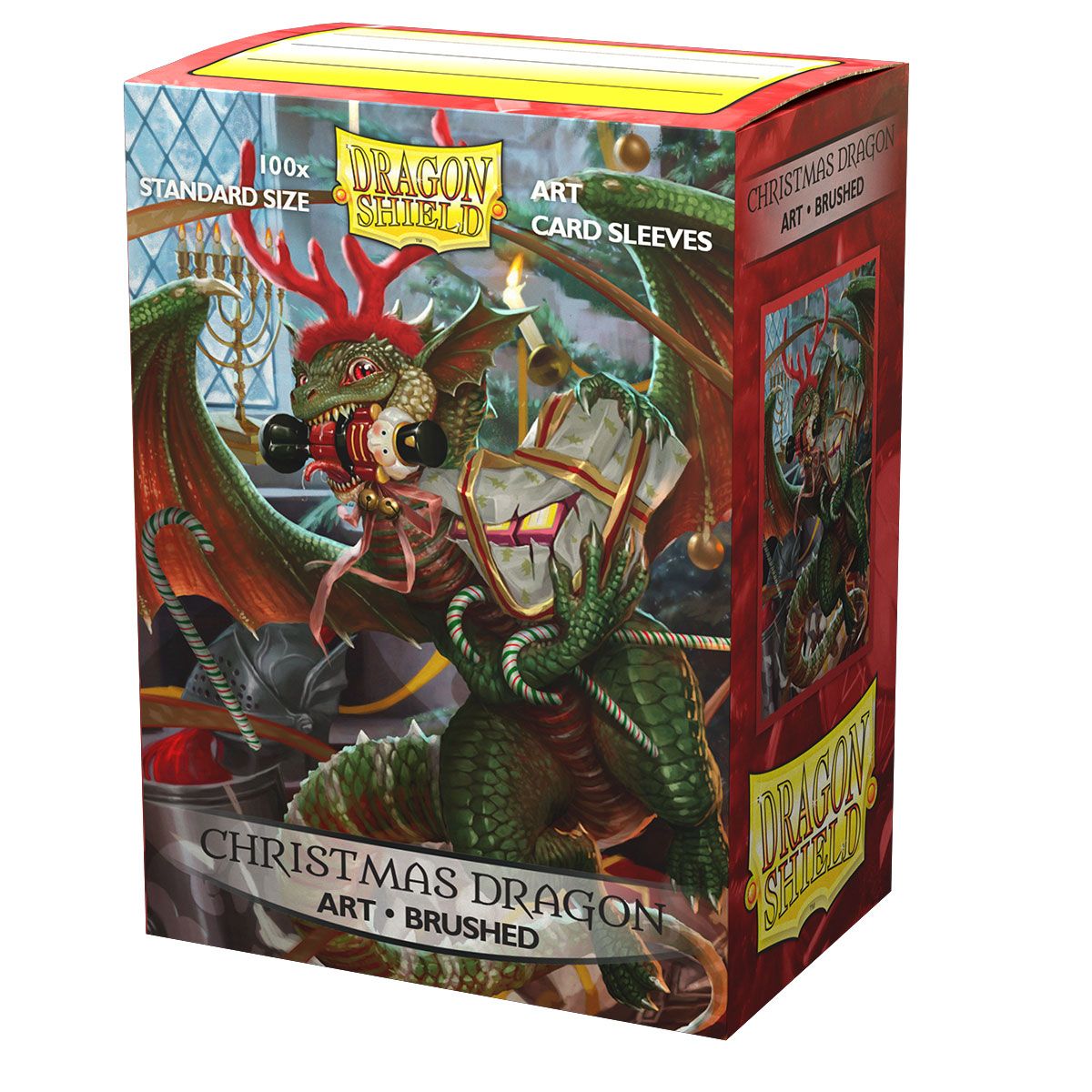 Dragon Shield: Standard 100ct Brushed Art Sleeves - Christmas Dragon (2020) | Total Play