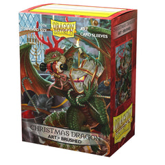 Dragon Shield: Standard 100ct Brushed Art Sleeves - Christmas Dragon (2020) | Total Play