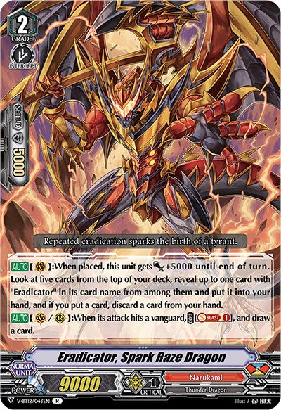 Eradicator, Spark Raze Dragon (V-BT12/043EN) [Divine Lightning Radiance] | Total Play