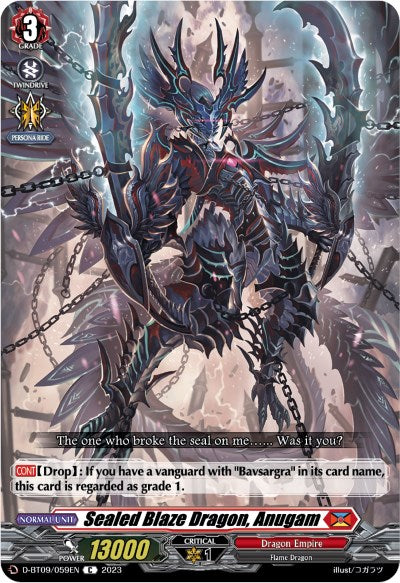 Sealed Blaze Dragon, Anugam (D-BT09/059EN) [Dragontree Invasion] | Total Play