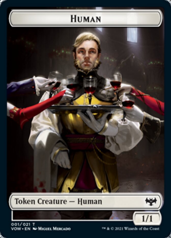 Human (001) // Zombie (005) Double-Sided Token [Innistrad: Crimson Vow Tokens] | Total Play