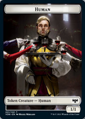 Human (001) // Zombie (005) Double-Sided Token [Innistrad: Crimson Vow Tokens] | Total Play