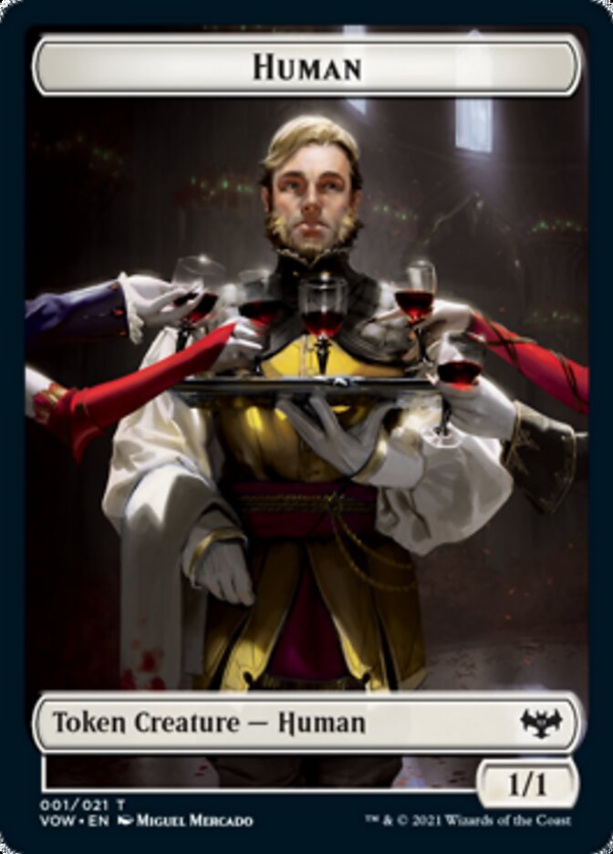 Human (001) // Spirit Cleric Double-Sided Token [Innistrad: Crimson Vow Tokens] | Total Play