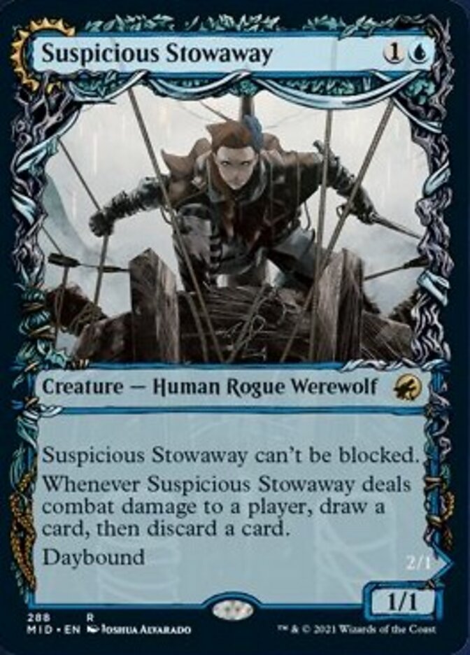 Suspicious Stowaway // Seafaring Werewolf (Showcase Equinox) [Innistrad: Midnight Hunt] | Total Play