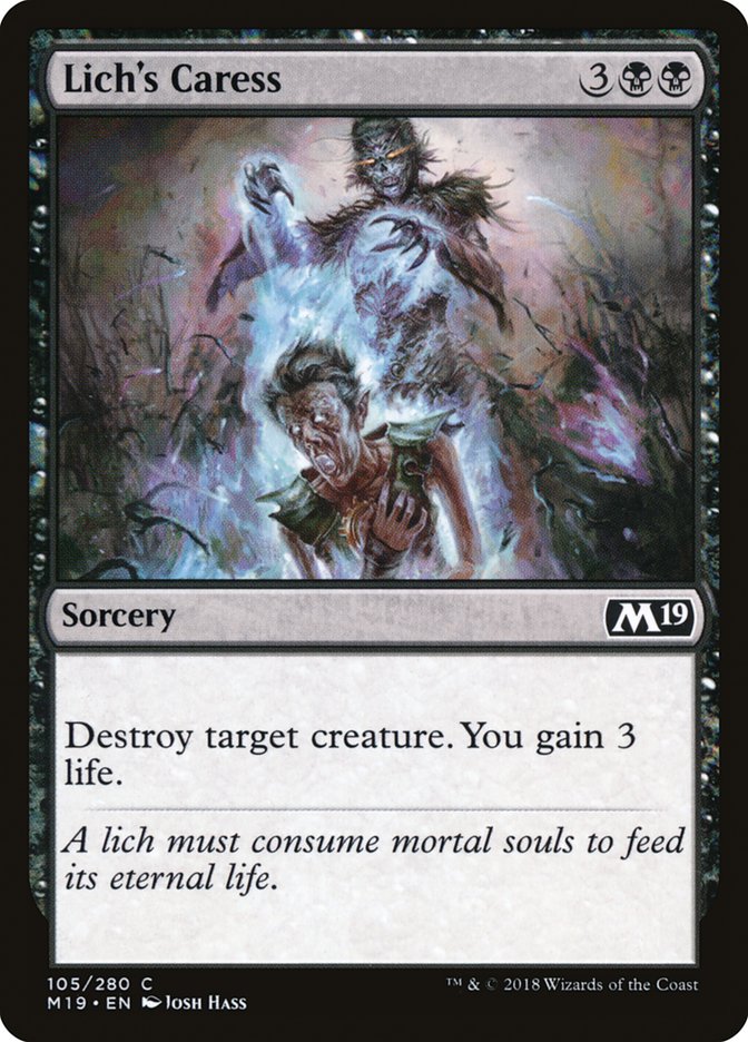 Lich's Caress [Core Set 2019] | Total Play