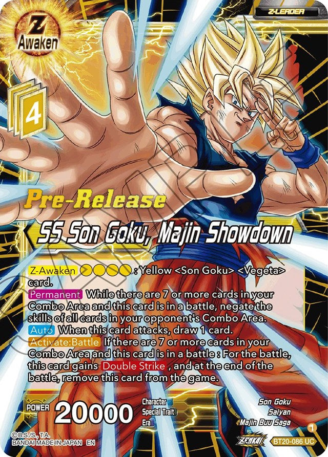 SS Son Goku, Majin Showdown (BT20-086) [Power Absorbed Prerelease Promos] | Total Play