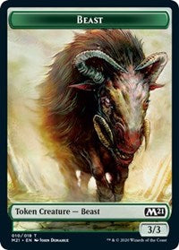 Beast // Construct Double-Sided Token [Core Set 2021 Tokens] | Total Play