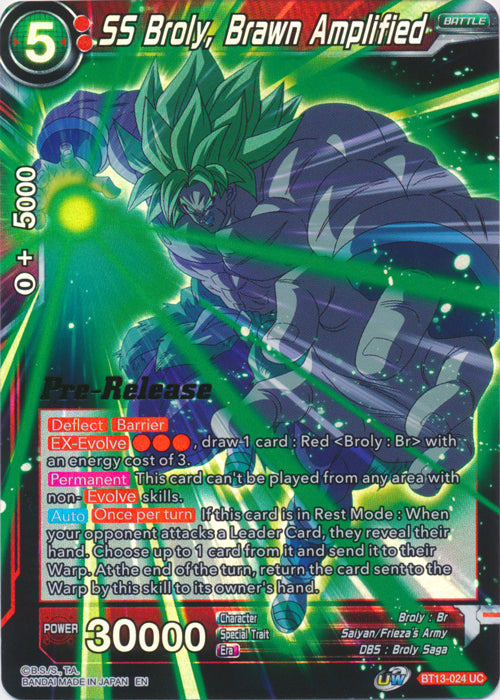 SS Broly, Brawn Amplified (BT13-024) [Supreme Rivalry Prerelease Promos] | Total Play