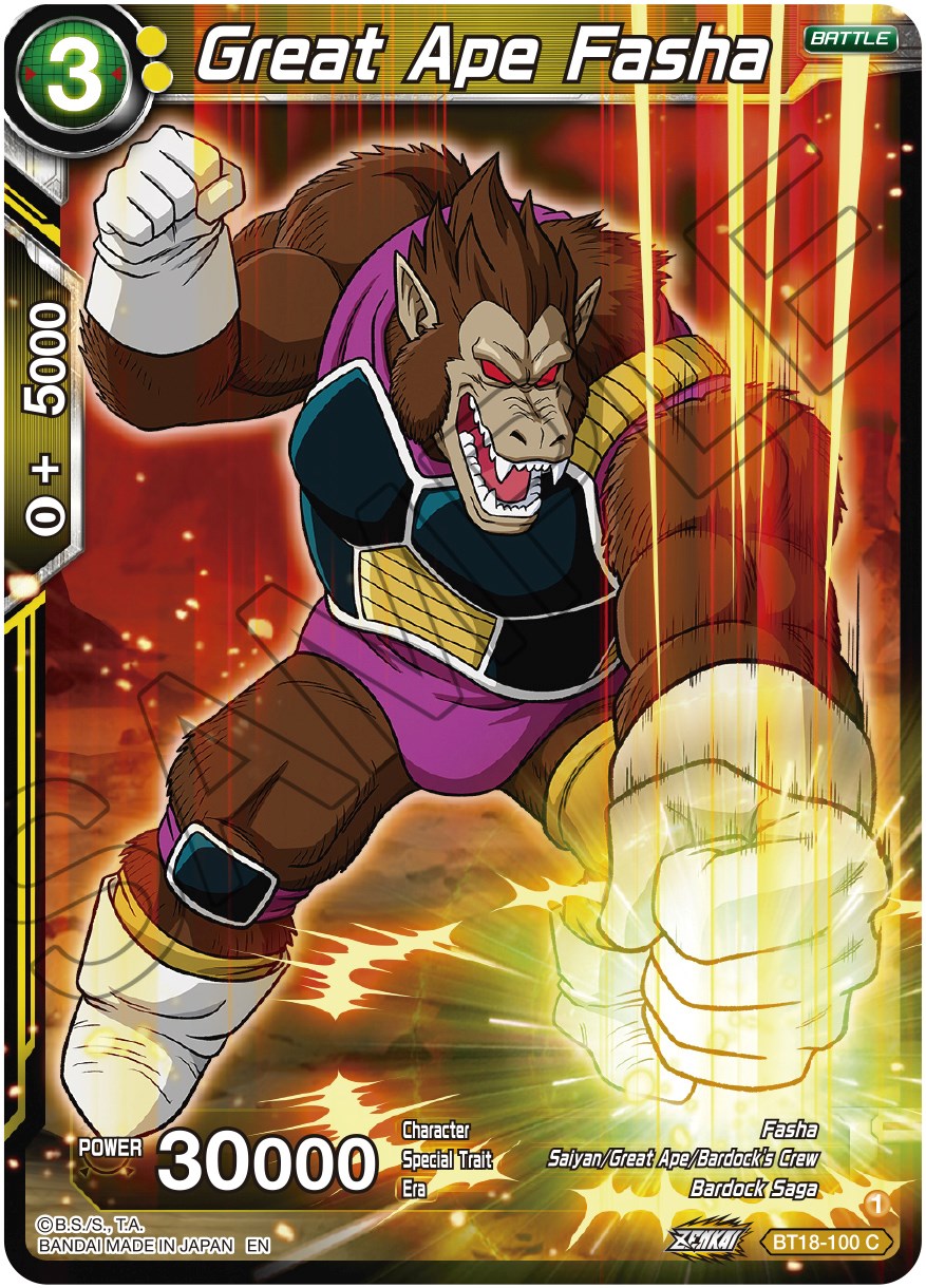 Great Ape Fasha (BT18-100) [Dawn of the Z-Legends] | Total Play
