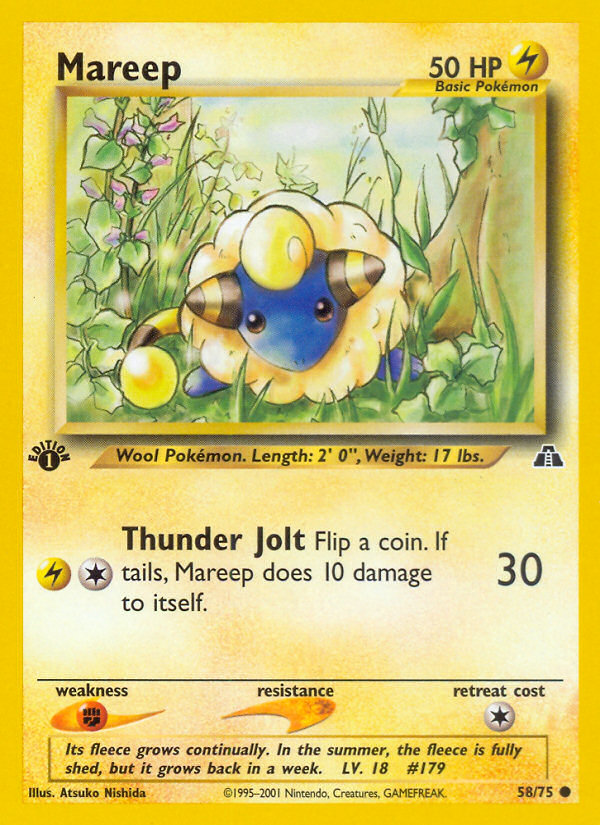 Mareep (58/75) [Neo Discovery 1st Edition] | Total Play