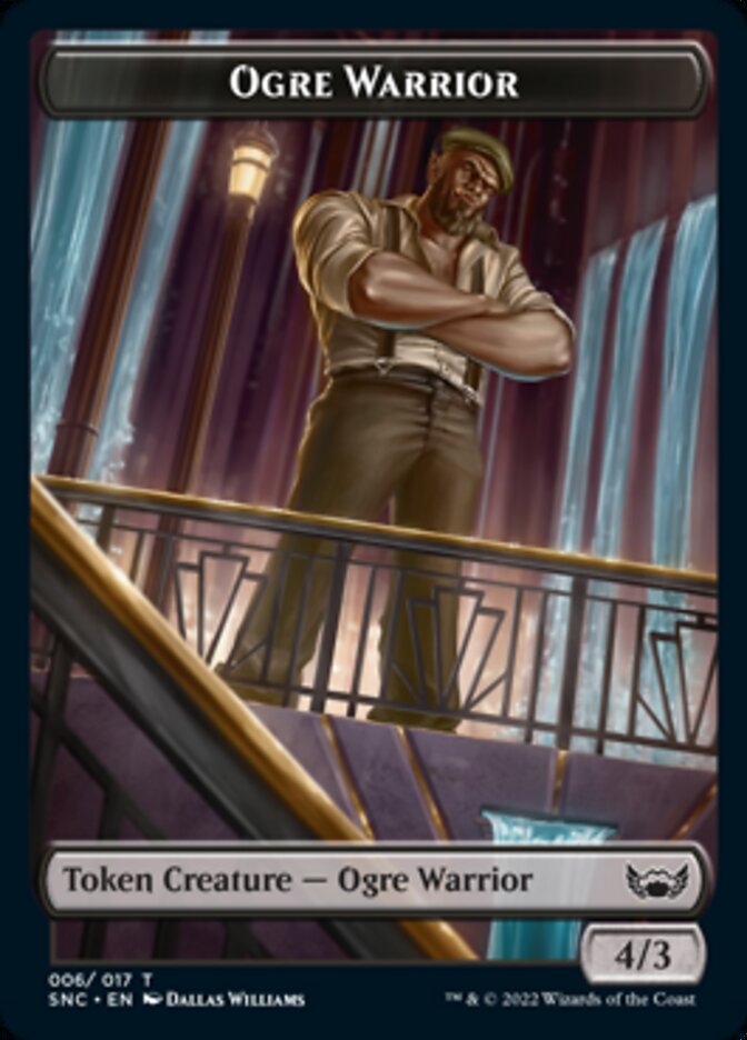 Ogre Warrior // Wizard Double-Sided Token [Streets of New Capenna Tokens] | Total Play