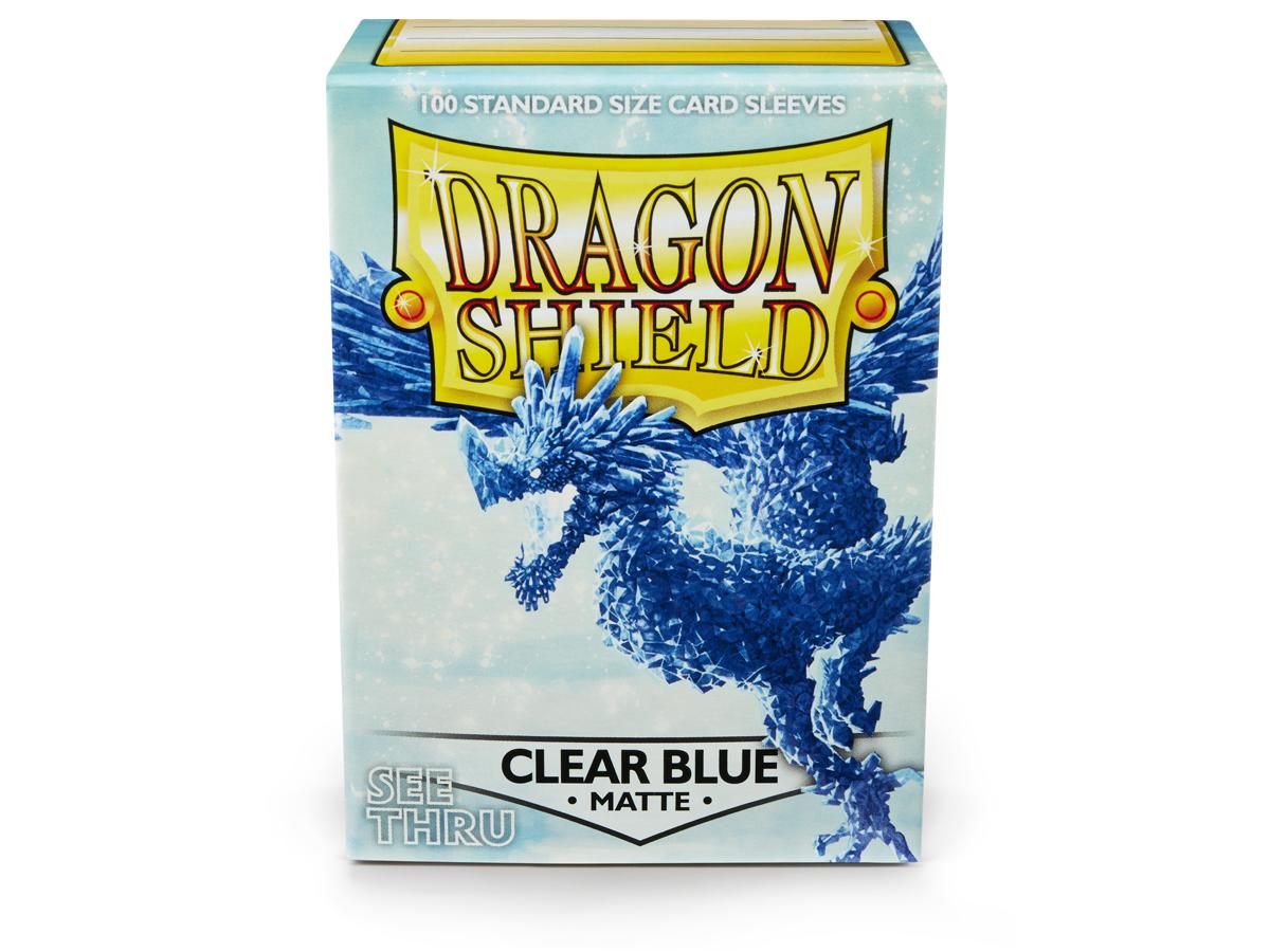 Dragon Shield: Standard 100ct Sleeves - Clear Blue (Matte) | Total Play